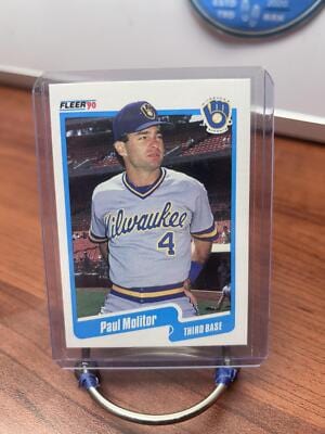Cheap Sneaks Footwear/Sports Cards Baseball Card Paul Molitor 1990 Fleer #330a Milwaukee Brewers
