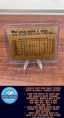 Cheap Sneaks Footwear/Sports Cards Baseball Card Paul Noce 1988 Topps #542 Chicago Cubs