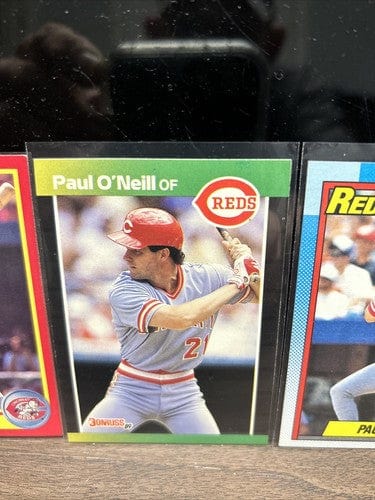 Cheap Sneaks Footwear/Sports Cards Baseball Card Paul O’Neill Cincinnati Reds 4 Card Lot 1989-1990 Donruss , Topps ,