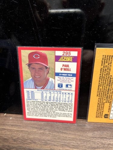 Cheap Sneaks Footwear/Sports Cards Baseball Card Paul O’Neill Cincinnati Reds 4 Card Lot 1989-1990 Donruss , Topps ,