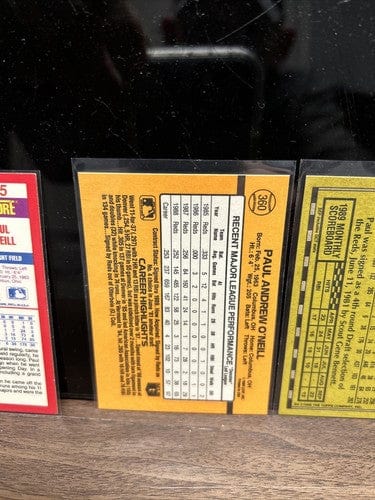 Cheap Sneaks Footwear/Sports Cards Baseball Card Paul O’Neill Cincinnati Reds 4 Card Lot 1989-1990 Donruss , Topps ,