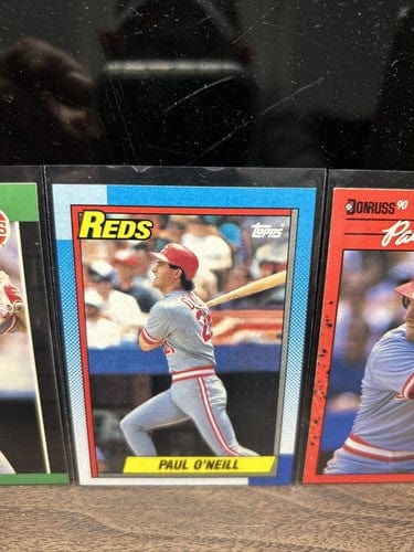 Cheap Sneaks Footwear/Sports Cards Baseball Card Paul O’Neill Cincinnati Reds 4 Card Lot 1989-1990 Donruss , Topps ,