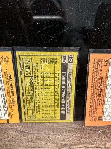 Cheap Sneaks Footwear/Sports Cards Baseball Card Paul O’Neill Cincinnati Reds 4 Card Lot 1989-1990 Donruss , Topps ,