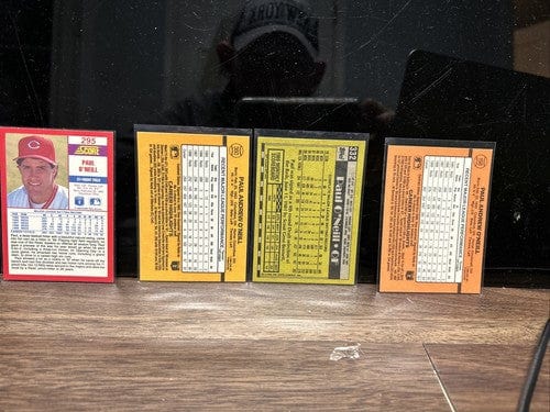 Cheap Sneaks Footwear/Sports Cards Baseball Card Paul O’Neill Cincinnati Reds 4 Card Lot 1989-1990 Donruss , Topps ,