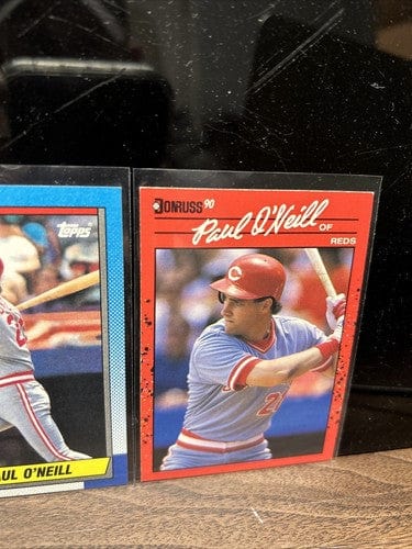 Cheap Sneaks Footwear/Sports Cards Baseball Card Paul O’Neill Cincinnati Reds 4 Card Lot 1989-1990 Donruss , Topps ,