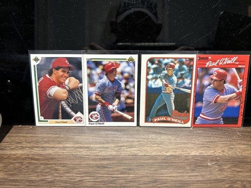 Cheap Sneaks Footwear/Sports Cards Baseball Card Paul O’Neill Cincinnati Reds 4 Card Lot 1989-1990 Donruss , Topps, U