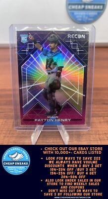 Cheap Sneaks Footwear/Sports Cards Baseball Card Payton Henry 2022 Panini Chronicles Recon #1 Miami Marlins
