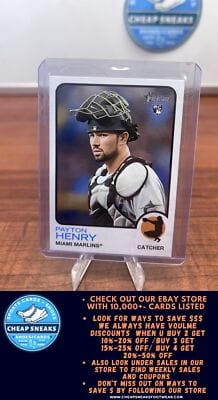 Cheap Sneaks Footwear/Sports Cards Baseball Card Payton Henry RC 2022 Topps Heritage #656 Miami Marlins