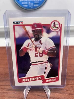 Cheap Sneaks Footwear/Sports Cards Baseball Card Pedro Guerrero 1990 Fleer #250b St. Louis Cardinals