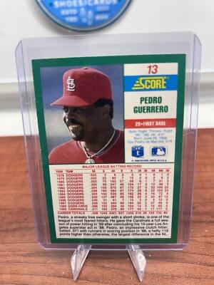 Cheap Sneaks Footwear/Sports Cards Baseball Card Pedro Guerrero 1990 Score #13 St. Louis Cardinals