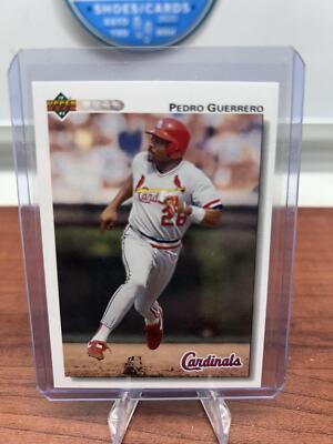 Cheap Sneaks Footwear/Sports Cards Baseball Card Pedro Guerrero 1992 Upper Deck #357 St. Louis Cardinals