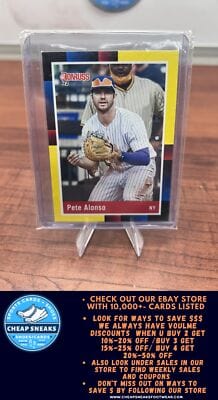 Cheap Sneaks Footwear/Sports Cards Baseball Card Pete Alonso 2022 Donruss Yellow #247 New York Mets