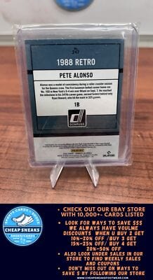 Cheap Sneaks Footwear/Sports Cards Baseball Card Pete Alonso 2022 Donruss Yellow #247 New York Mets