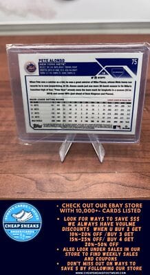 Cheap Sneaks Footwear/Sports Cards Baseball Card Pete Alonso 2023 Topps Chrome Logofractor Edition #75 New York Mets