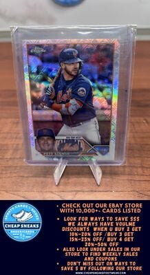 Cheap Sneaks Footwear/Sports Cards Baseball Card Pete Alonso 2023 Topps Chrome Logofractor Edition #75 New York Mets
