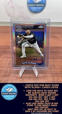 Cheap Sneaks Footwear/Sports Cards Baseball Card Pete Alonso 2024 Topps Chrome 1989 35th Anniversary #89CB-8 Mets