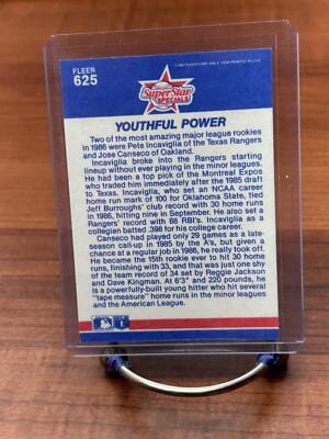 Cheap Sneaks Footwear/Sports Cards Baseball Card Pete Incaviglia / Jose Canseco 1987 Fleer #625 Texas Rangers, Oakland