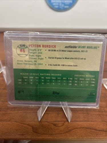 Cheap Sneaks Footwear/Sports Cards Baseball Card Peyton Burdick /25 2023 Topps Chrome Platinum Anniversary  Orange Refr