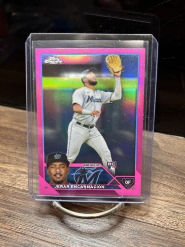 Cheap Sneaks Footwear/Sports Cards Baseball Card Pink Refractor! 2023 Topps Chrome Jerar Encarnacion RC Miami Marlins R