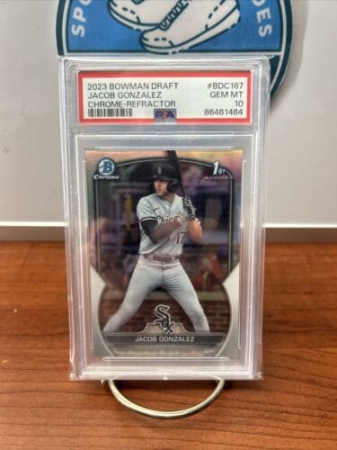 Cheap Sneaks Footwear/Sports Cards Baseball Card PSA 10 Jacob Gonzalez 2023 Bowman Chrome Dft 1st Refractor RC BDC-167