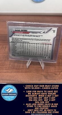 Cheap Sneaks Footwear/Sports Cards Baseball Card Rafael Devers 2020 Topps Chrome Ben Baller Edition #93 Boston Red Sox