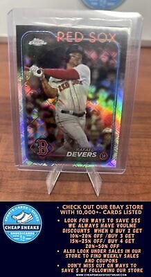 Cheap Sneaks Footwear/Sports Cards Baseball Card Rafael Devers 2024 Topps Chrome Logofractor Edition #93 Boston Red Sox