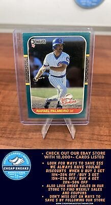 Cheap Sneaks Footwear/Sports Cards Baseball Card Rafael Palmeiro 1987 Donruss The Rookies #47 Chicago Cubs