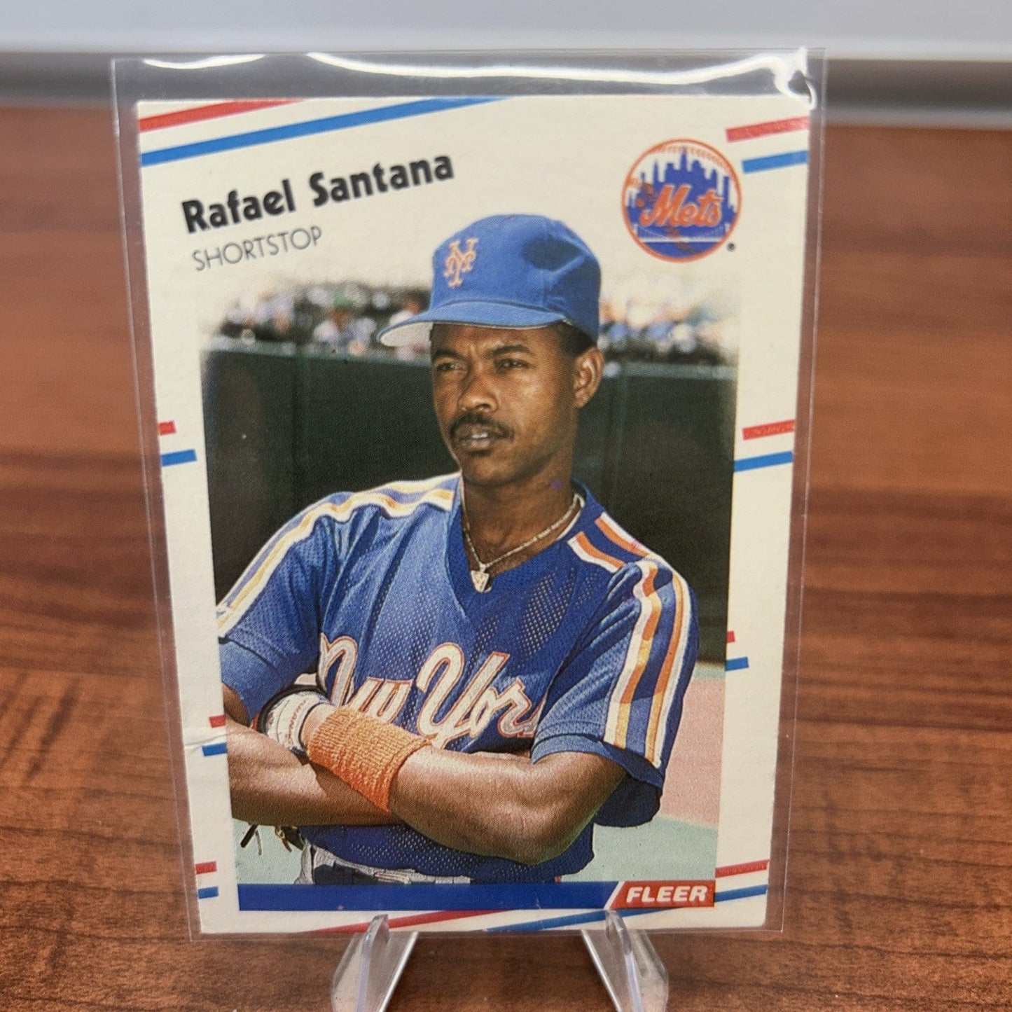 Cheap Sneaks Footwear/Sports Cards Baseball Card Rafael Santana 1988 Fleer Baseball Card #149 New York Mets