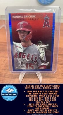 Cheap Sneaks Footwear/Sports Cards Baseball Card Randal Grichuk 2023 Topps Chrome Platinum Anniversary Blue Prism Refra
