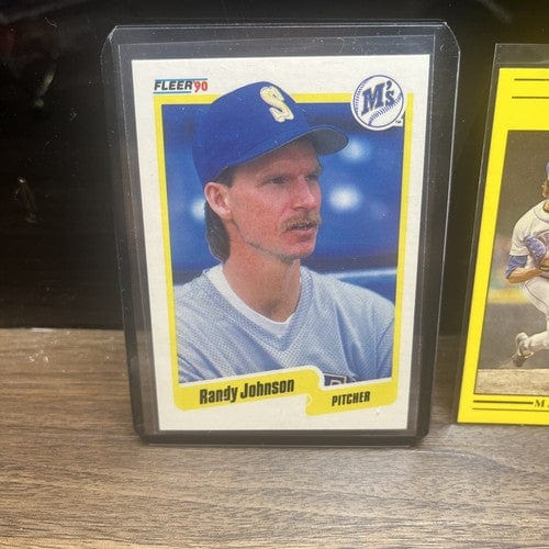 Cheap Sneaks Footwear/Sports Cards Baseball Card Randy Johnson 2 Card Lot 1990 , 1991 Fleer Seattle Mariners