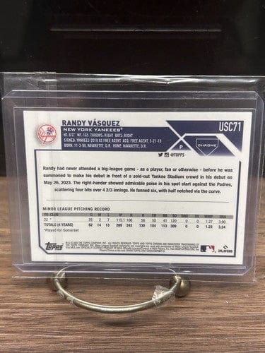 Cheap Sneaks Footwear/Sports Cards Baseball Card Randy Vasquez USC71 RC Rookie Pink New York Yankees 2023 Topps Chrome