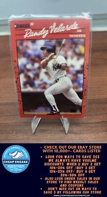 Cheap Sneaks Footwear/Sports Cards Baseball Card Randy Velarde 1990 Donruss #630 New York Yankees