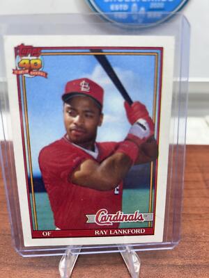 Cheap Sneaks Footwear/Sports Cards Baseball Card Ray Lankford 1991 Topps Micro #682 St. Louis Cardinals