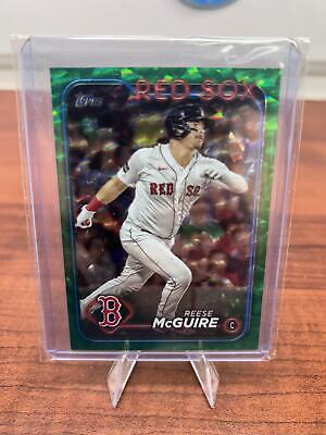 Cheap Sneaks Footwear/Sports Cards Baseball Card Reese McGuire 2024 Topps Green Foil Refractor parallel #474 Red Sox /4