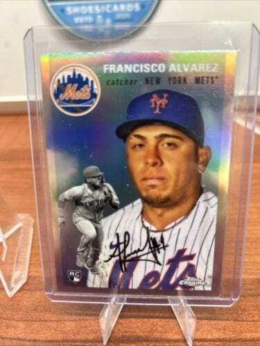 Cheap Sneaks Footwear/Sports Cards Baseball Card Refractor! 🚨2023 Topps Chrome Platinum Francisco Alvarez RC Mets Ro