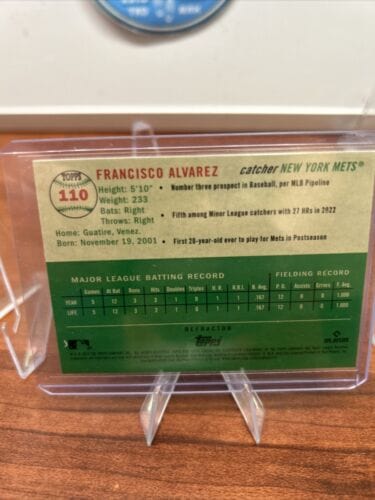 Cheap Sneaks Footwear/Sports Cards Baseball Card Refractor! 🚨2023 Topps Chrome Platinum Francisco Alvarez RC Mets Ro