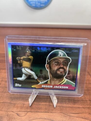 Cheap Sneaks Footwear/Sports Cards Baseball Card Reggie Jackson 2022 Topps Archives Big Foil Insert Oakland Athletics #