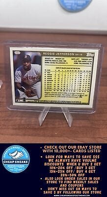 Cheap Sneaks Footwear/Sports Cards Baseball Card Reggie Jefferson 1999 Topps #322 Boston Red Sox