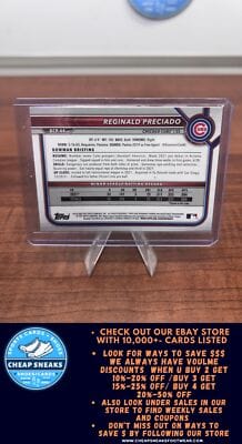 Cheap Sneaks Footwear/Sports Cards Baseball Card Reginald Preciado 2022 Bowman Chrome Prospects Mojo Refractor #BCP-44