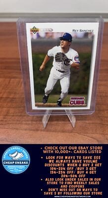Cheap Sneaks Footwear/Sports Cards Baseball Card Rey Sanchez (RC) 1992 Upper Deck #562 Chicago Cubs