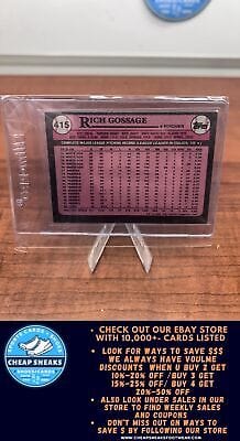 Cheap Sneaks Footwear/Sports Cards Baseball Card Rich Gossage 1989 Topps #415 Chicago Cubs