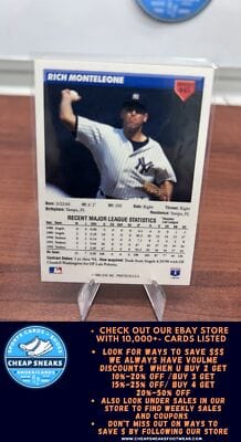 Cheap Sneaks Footwear/Sports Cards Baseball Card Rich Monteleone 1993 Donruss #445 New York Yankees