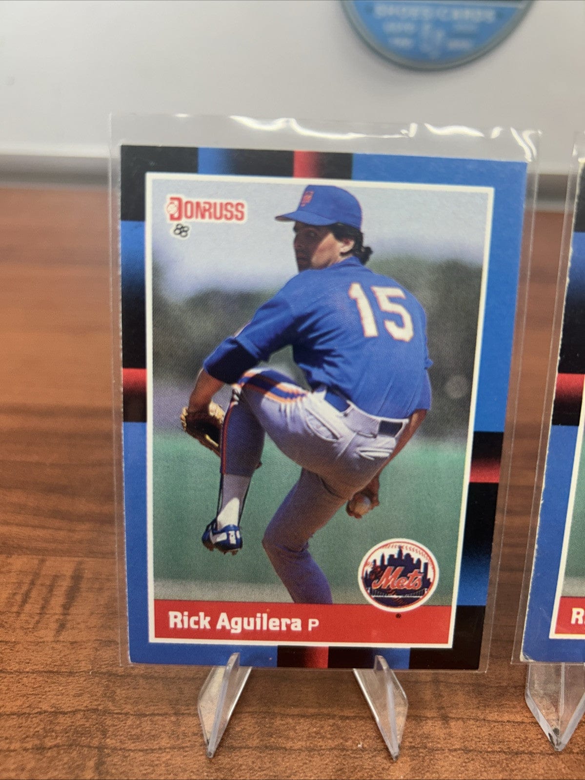 Cheap Sneaks Footwear/Sports Cards Baseball Card Rick Aguilera 1988 Donruss Baseball Card #446 New York Mets + Bonus Ca