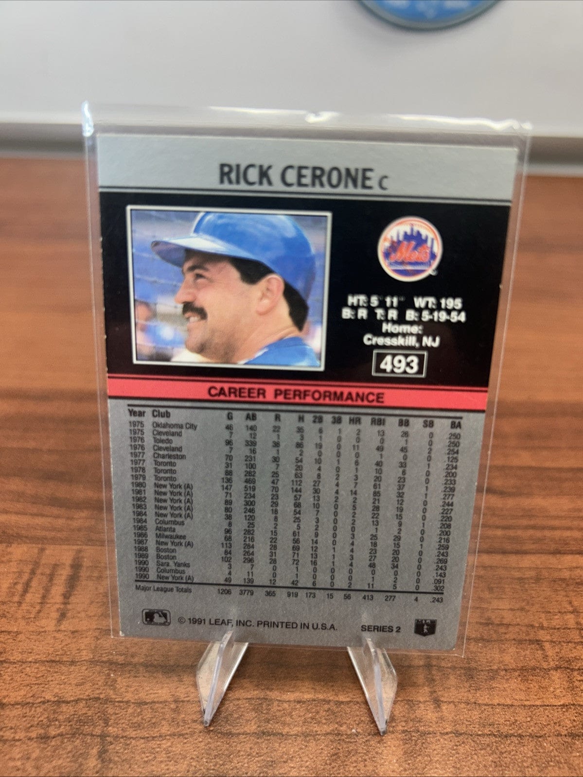 Cheap Sneaks Footwear/Sports Cards Baseball Card Rick Cerone 1991 Leaf Baseball Card New York Mets #493