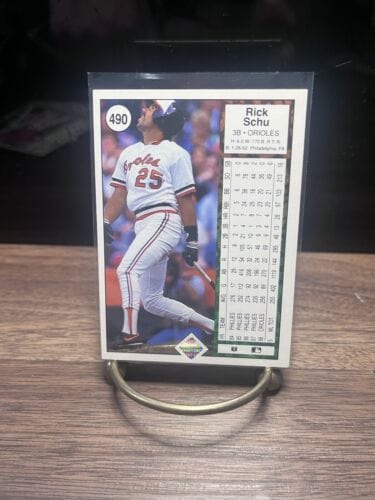 Cheap Sneaks Footwear/Sports Cards Baseball Card Rick Schu 3B Baltimore Orioles 1989 Upper Deck Card #490