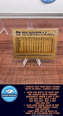 Cheap Sneaks Footwear/Sports Cards Baseball Card Rick Sutcliffe 1988 Topps #740 Chicago Cubs