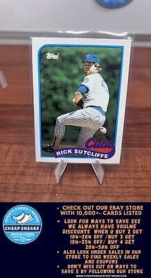 Cheap Sneaks Footwear/Sports Cards Baseball Card Rick Sutcliffe 1989 Topps #520 Chicago Cubs