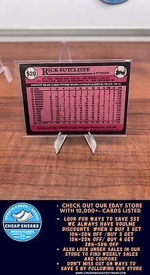 Cheap Sneaks Footwear/Sports Cards Baseball Card Rick Sutcliffe 1989 Topps #520 Chicago Cubs
