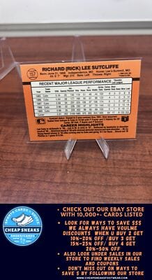 Cheap Sneaks Footwear/Sports Cards Baseball Card Rick Sutcliffe 1990 Donruss #157b Chicago Cubs