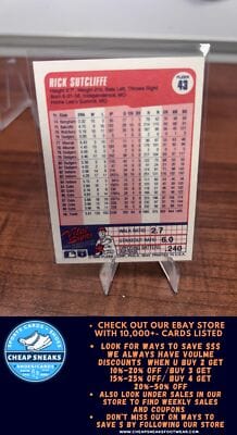 Cheap Sneaks Footwear/Sports Cards Baseball Card Rick Sutcliffe 1990 Fleer Canadian #43 Chicago Cubs